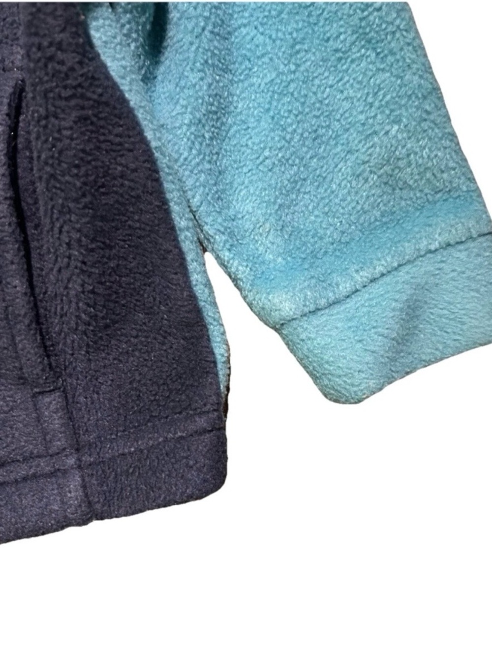 Baby Columbia Two Toned Blue Fleece Jacket Size 6-12 Months - Picture 2 of 4